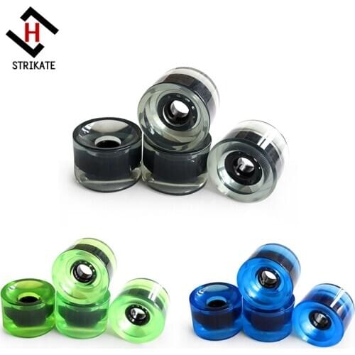 4combo 70mm Skateboard Longboard Speed Racing Wheel 82A 80% Resilience Street Cruiser Clear Longboard Wheels