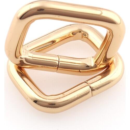 4pcs 26mm DIY Metal Heavy Duty Thickness Handbag Leather Bag Purse Strap Belt Web Rectangle Square D Ring Buckle Clasp Gold DIY