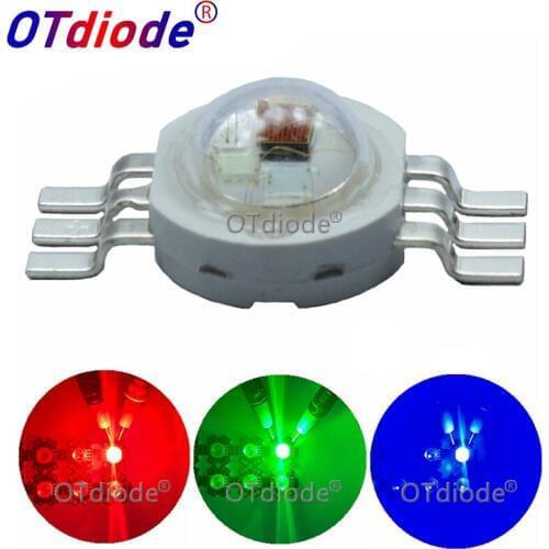 50pcs 9W LED RGB High power LED Diode Chip Lamp bulbs RGB Six Legs 700mA 3.2-3.4V Taiwan Genesis/HPO 45MIL Chips Free shipping