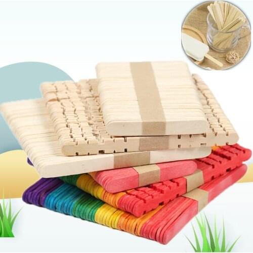 50Pcs Epoxy Resin Jewelry Making Tools Silicone Wood Stick Natural Wooden Pop ice lolly Sticks Wood Craft Ice Cream Sticks