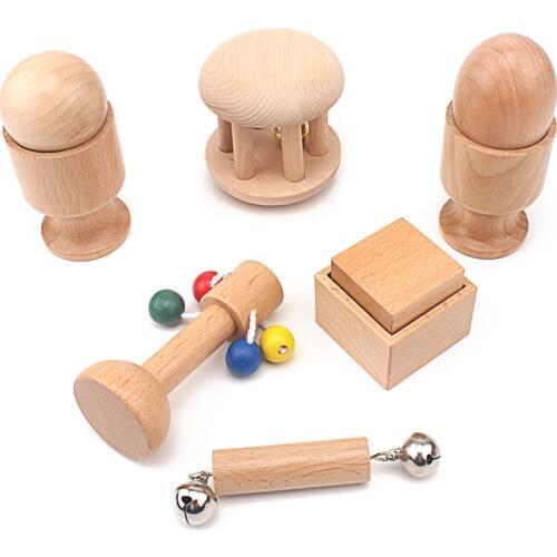 6Pcs Toddler Montessori Sensorial Toys Early Brain Developmental Toys for Children Baby Preschool Educational Game Infant Sounds