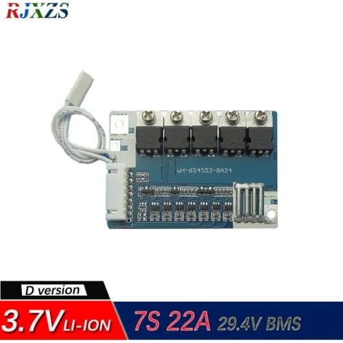 7S 22A 29.4V lipo lithium Polymer BMS/PCM/PCB battery protection circuit board for 7 Packs 18650 Li-ion Battery Cell
