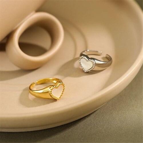 925 Sterling Silver Vintage Crystal Heart Shape Ring For Women High Quality Handmade Romantic Couple Jewelry jz357