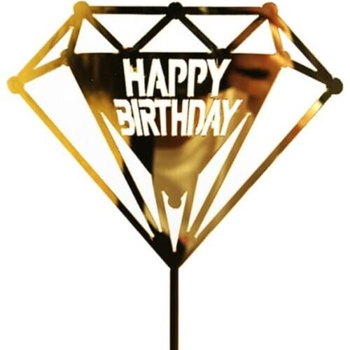 Cake Topper Insert Card Acrylic Cake Decoration Wedding Birthday Party Decoration Hot