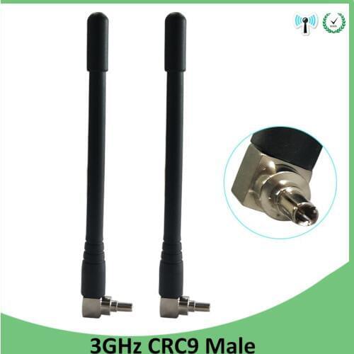 2pcs 3G 4G LTE antenna 3dbi with CRC9 plug connector antena 1920-2670 Mhz FOR wireless 4G modem lte repeater antenne antennas