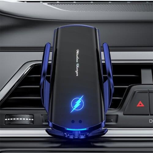 15W Fast Charge Car Phone Holder Mount Wireless Car Charger Infrared Sensor Automatic Clamping for IPhone 12 Pro Max Samsung S21