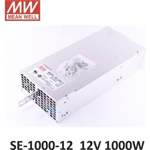 12V 83.3A 1000W Original Meanwell Power Supply SE-1000-12 Industrial switching power supply AC DC 12V 83.3A PSU MEAN WELL UL