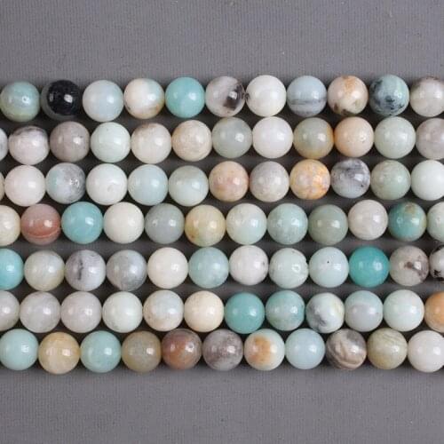 Natural Stone Mixed Color Amazonite Stone Beads Round Loose Beads 2 3 4 6 8 10 12mm Beads For Diy Jewelry Making
