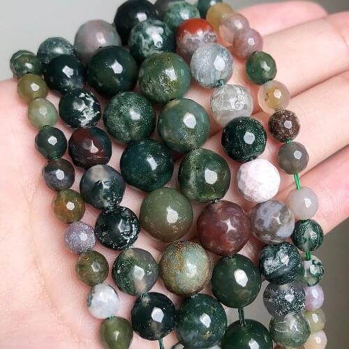 Natural Stone Beads India Agates Stone Faceted Crafts Loose Beads For Jewelry Making Diy Earring Bracelet Chain 4/6/8/10mm