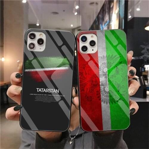 Tatarstan National Flag Phone Case Tempered Glass For iPhone 12 Pro Max Mini 11 Pro XR XS MAX 8 X 7 6S 6 Plus SE 2020 Cover