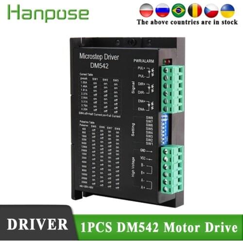 Stepper Motor DM542 Controller Lead shine 2-phase Digital Stepper Motor Driver 24-50 VDC Max. 4.2A for 57 86 Series Motor