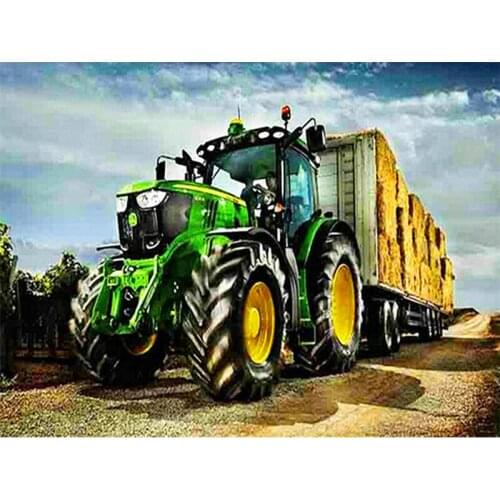 5D Full Square Diamond Painting Landscape Scenery Diamond Embroidery Cross Stitch Tractor Rhinestones Mosaic Handicraft