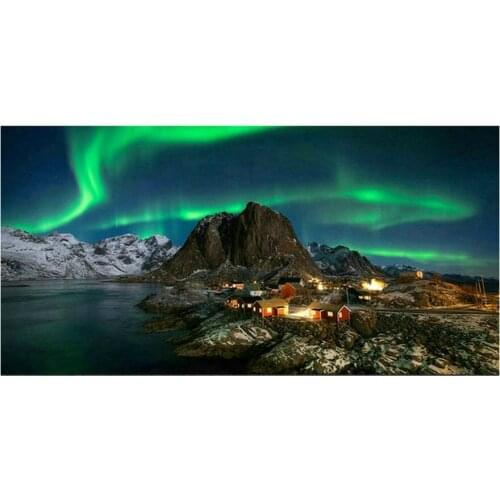ArtBack 5d diy diamond painting Northern Lights landscape full square diamond mosaic 3d diamond embroidery crafts decoration