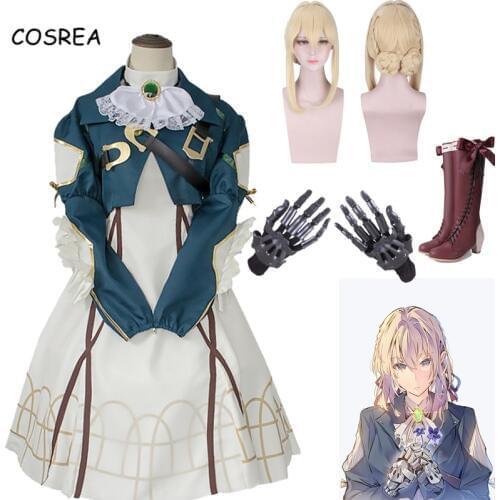 Anime Violet Evergarden Cosplay Violet Evergarden Costume Fancy Dress Adult Costumes Full Set Outfit Women Girl Halloween Party