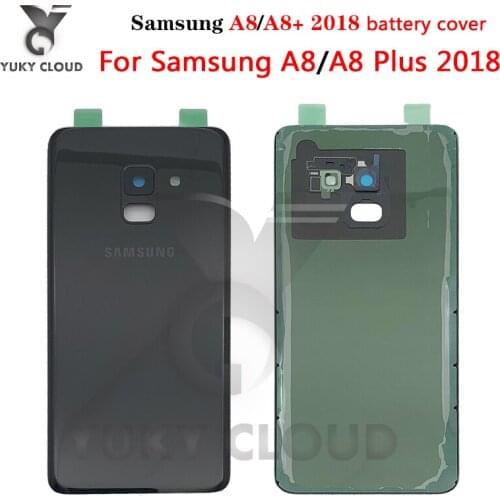 SAMSUNG Galaxy A8 A530 A530F Back Glass Battery Cover A8 plus A730 Rear Door Housing Case For SAMSUNG A8 2018 Back Glass Cover
