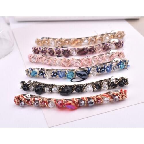 Fashion Crystal Hairpins Headwear For Women Girls Rhinestone Colorful Hair Clips Pins Styling Tools Accessories Gifts