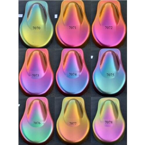 9 Items Chameleon Pigment Pearlescent Color Changed Powder for Nail Art, cosmetics, paints