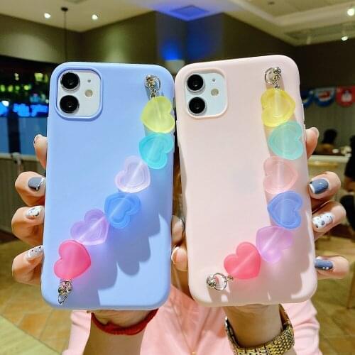 POCO X3 NFC Case on for Funda Xiaomi POCO X3 X2 M3 C3 F1 F2 Pro Case Etui 3D Candy Bracelet Wristband Silicone Cover Capa Women