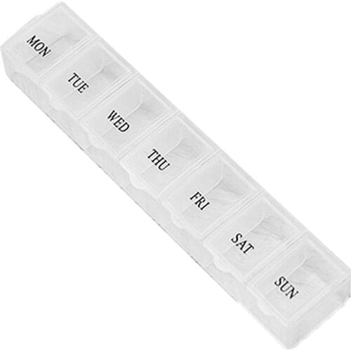 Portable 7 Lattice Weekly Medicine Pill Box Portable Size Travel Medicine Holder Tablet Storage Case Container