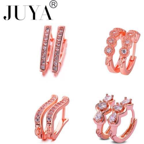 Handmade Earrings Supplies Gold//Rose Gold Needlework Jewelry Material Earring Hooks Accessories Women Earrings DIY Making