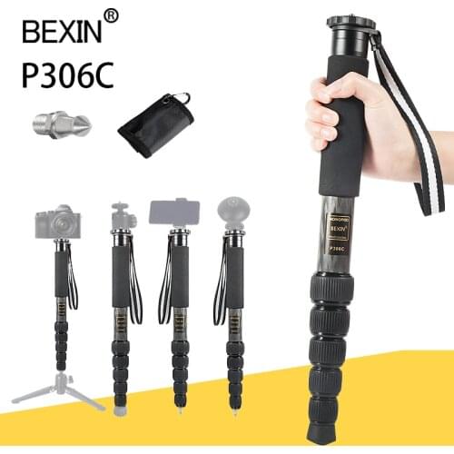 BEXIN Professional monopod carbon fiber lightweight monopod holder dslr video stant selfie stick tripod monopod for camera phone