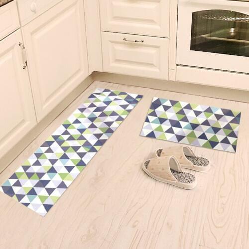 Simplicity Nordic Kitchen Mat Geometric Striped Area Rug Home Entrance/Hallway Doormat Anti-Slip Bathroom Carpet Wardrobe Rugs