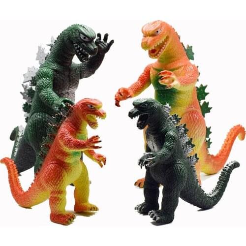 PVC Action Figure Green Orange Simulation Monster Gojira Model Toy Ornaments Childrens Toys Gifts