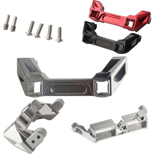 RCTOYFUN 1pcs Metal Rear Bumper Mount Connector Built-in LED Mounting Points With Screw For 1/10 RC Cralwer Car Traxxas TRX-4