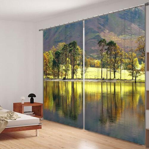 Curtain Luxury Blackout 3D Window Curtains For Living Room office Bedroom Drapes cortinas Rideaux Customized size Geomantic site