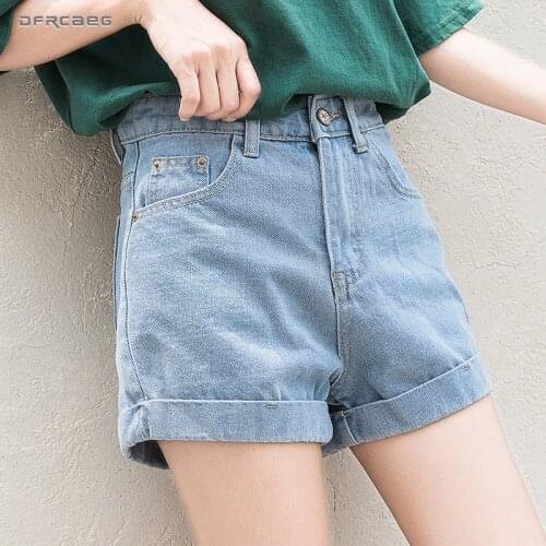 High Waist Vintage Slim Denim Shorts Women 2021 Summer New Fashion Elastic Casual Crimping Plus Size Short Jeans Female