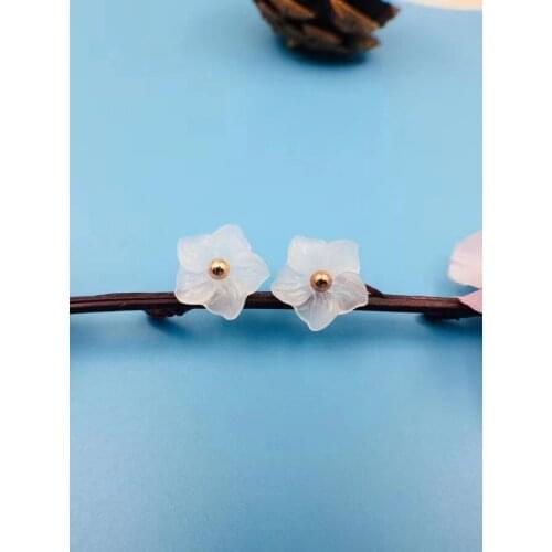 The Best Anniversary Gift Jade Earring 925 Sterling Silver Fahshion Natural and Real Jade Earring