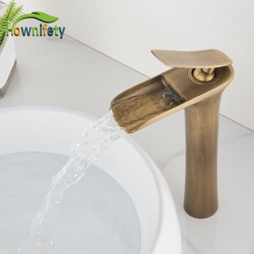 Basin Faucets Modern White Bathroom Faucet Waterfall faucets Single Hole Cold and Hot Water Tap Basin Faucet Mixer Taps
