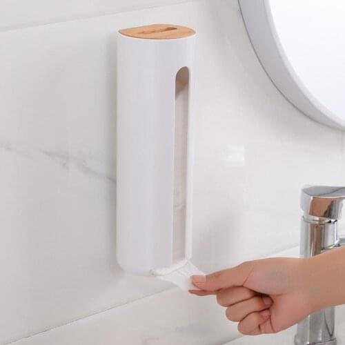 Modern Cotton Pad Holder Wall Mount Saver And Dispenser Cotton Pad Container Cosmetic garbage bag Storage box organizers