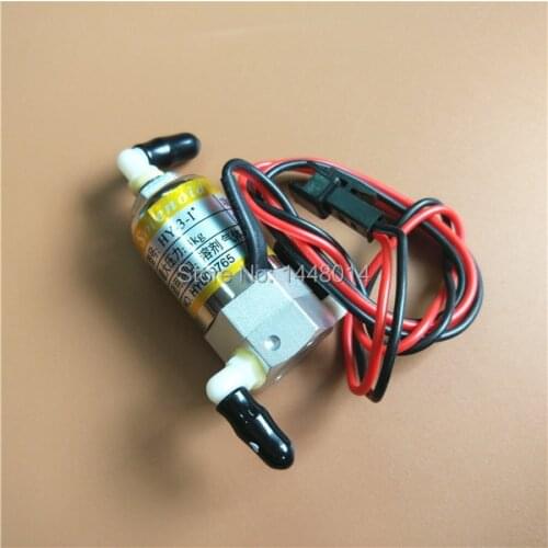Inkjet printer JHF Vista Leopard solenoid valve 8W 24V DC 3 ways electronic ink valve with bend head 3pcs/lot