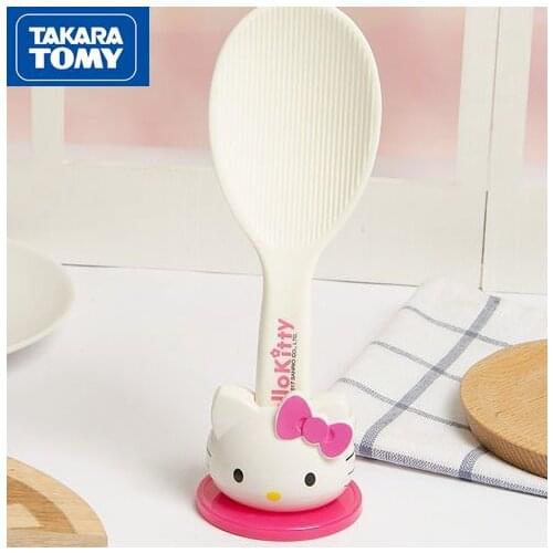 TAKARA TOMY Fashionable Cartoon Hello Kitty Rice Cooker Vertical Rice Spoon Simple Household Large Non-stick Rice Cute Spoon