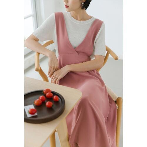 V-neck dress vintage women