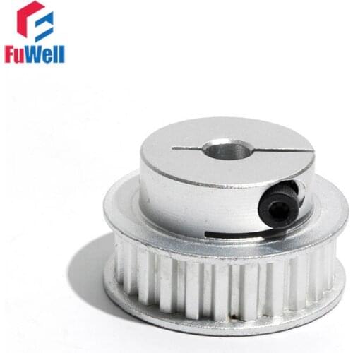 XL Clamp Type Timing Pulley XL-30T Toothed Belt Pulley 10/12/14/15mm Bore 11mm Width Aluminum Alloy 30Teeth Transmisson Pulley
