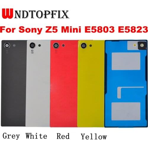 Back glass For Sony Xperia Z5 Compact Battery Cover Housing Case For Sony Xperia Z5 Plus Back Battery Cover Door Battery Case
