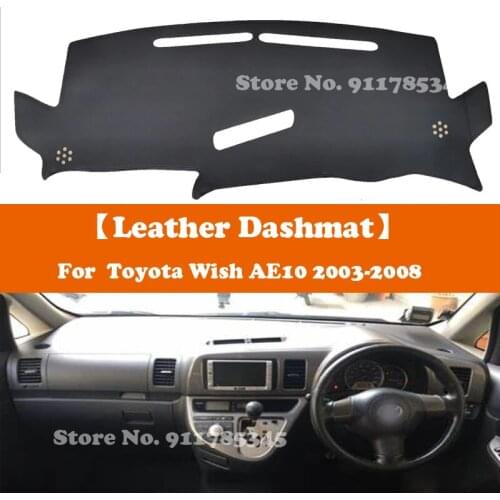 Suede Leather Dashmat Car-Styling Dashboard Cover Pad Sunshade Carpet Accessories For Toyota Wish AE10 2003 2004-2008