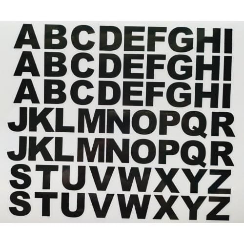 1 Nich (A-Z) Metal House Number Wheelie Bin Stickers Street Name,Apply Door Sign Mail Box Numbers Metal Letters Car Sticker