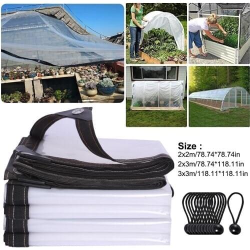 3*3m/2*3m/2*2m Plant Tarp Cover Transparent Rainproof Poly Tarp Tarpaulin Garden Winter Greenhouse Cover Winter Plant Protector