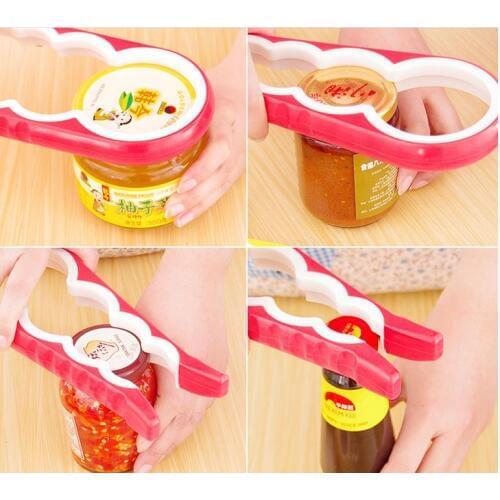 4 In 1 Gourd-shaped Can Opener Multi Purpose Screw Cap Jar Openers Bottle Lid Grip Wrench Kitchen Accessories DHL Free Shipping