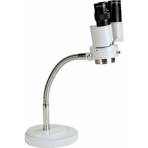 8X Stereo Microscope with LED Light Binocular Stereo Microscope Adjustable Hose for Dentist Oral Soldering PCB Repair Tool RX-6D