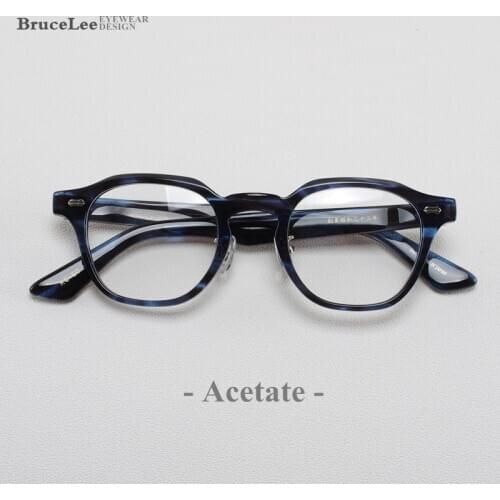 Acetate Optical Glasses Frame Men Full Vintage Square Prescription Eyeglasses 2020 New Women Nerd Spectacles Retro Eyewear