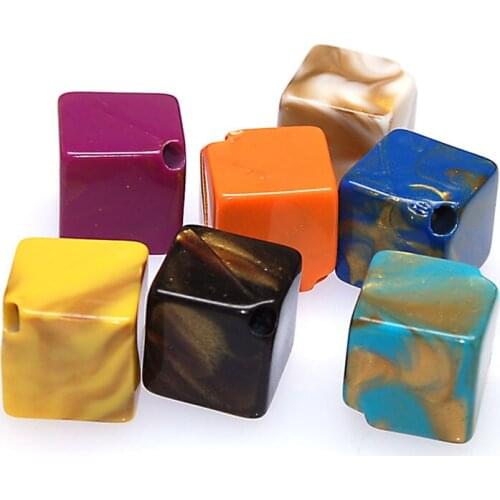 Beads,resin inclined hole beads,18x18mm square resin inclined hole gold sunstone beads,Sold of 80 pieces per lot