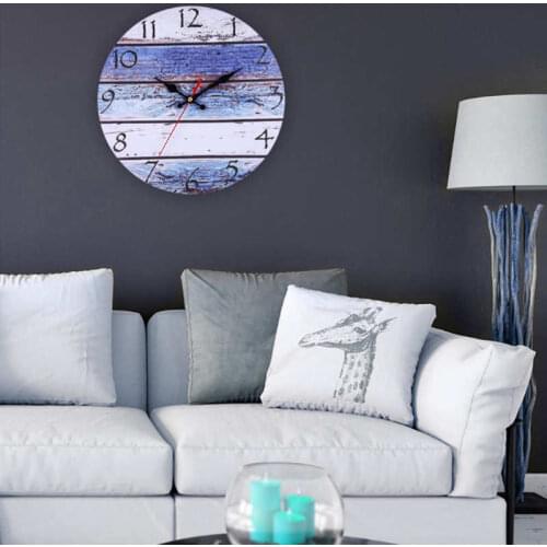 30cm Vintage Electronic Wall Clock Non-Ticking Decorative Watches Mute Quartz Hanging Clock Home Living Room Bedroom Decoration
