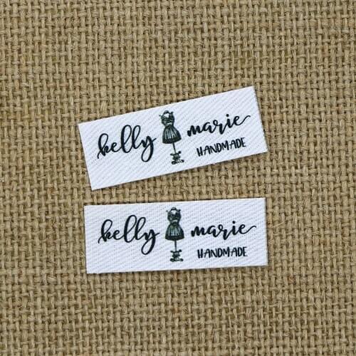 100 piece Ironing Labels, Logo or Text, Personalized Brand , Clothing Labels, Free shipping, Custom Design, Cotton tags (YT164)