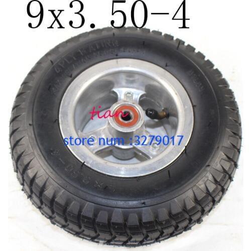 Hot Sale Good Reputation 9X3.50-4 Pneumatic Tyre with Rims Fit for Electric Scooter Gas Scooter Pocket Bike Electric Tricycle