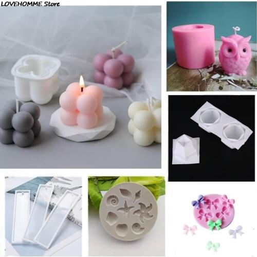 Hot Sale Silicone DIY Candles Mould Candles mold Aromatherapy Plaster Candle 3D Hand-made Sugar Cake Silicone Mold Art Tools