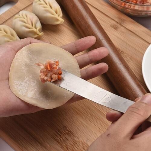 DIY Dumplings Maker Tools Stainless Steel Dumplings Wonton Bun Stuffing Spoon Kitchen Gadgets Pastry Kitchen Accessories